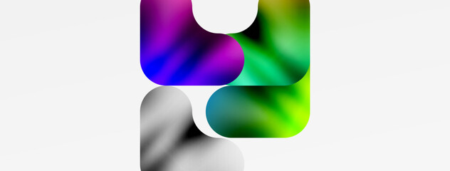 Aufkleber - A colorful letter Y, in electric blue and magenta, stands out on a white background. The font is bold and symmetrical, creating a striking pattern within a transparent rectangle with circle graphics