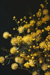 A vase filled with yellow flowers on a table, suitable for home decor