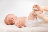 Fototapeta  - Infant Vaccination Moment
