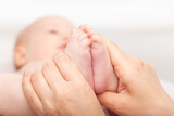 Fototapeta Perspektywa 3d - Infant Leg Development Exercise