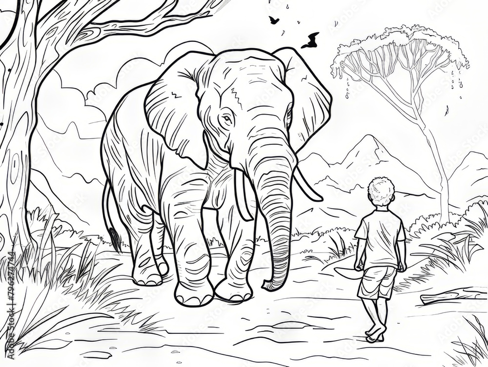 Coloring Pages for Kids, Preschoolers, Simple Coloring Book