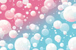 Floating Bubbles in Pastel Sky, Dreamy Bokeh Effect