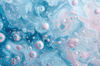 Swirling Marble of Blues and Pinks, Droplets Pattern