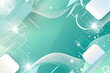 Abstract Geometric Shapes, Shimmering Light on Teal