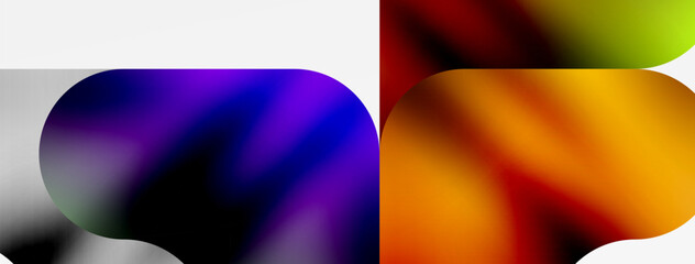 Aufkleber - A purple circle and a red circle are adjacent to each other on a white background, showcasing a vibrant display of colorfulness with shades of purple, magenta, and electric blue