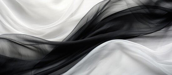 Canvas Print - Close-up of monochrome textile on black and white background