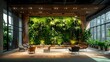 © Ян Заболотний - Ecofriendly office space with modern design promoting employee wellness and sustainability. Concept Ecofriendly Design, Modern Workspace, Employee Wellness, Sustainability Practices