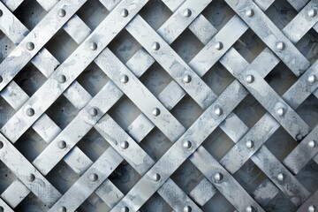 Poster - Detailed view of a metal wall with rivets, suitable for industrial themes
