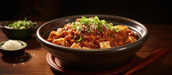 Aufkleber - Bowl of noodles with chopsticks and dipping sauce