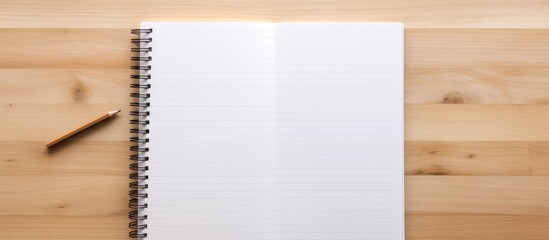 Aufkleber - Notebook and Pencil on Wooden Surface