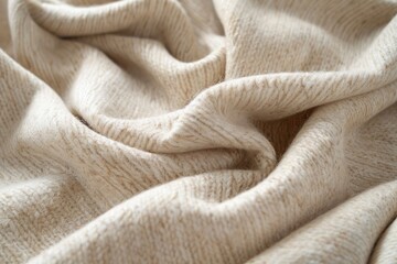 Poster - Close up of a cozy blanket on a bed, perfect for home decor websites or interior design blogs