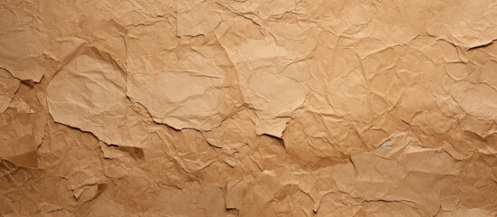 Poster - Brown paper wall close-up against white backdrop