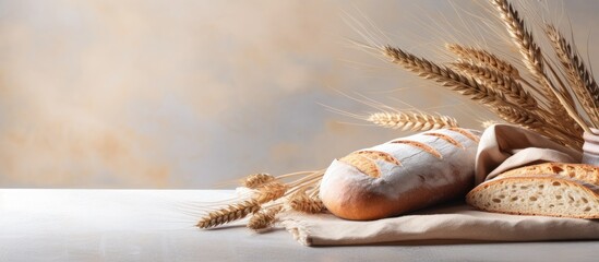 Poster - Two bread loaves and a loaf on table