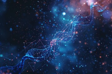 Aufkleber - Detailed digital image of a DNA structure, suitable for scientific projects