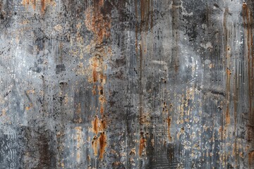 Poster - Old rusted metal wall with a fire hydrant, perfect for urban backgrounds