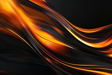 Poster - A detailed view of a black and orange background. Ideal for graphic design projects