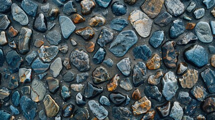 Poster - A close-up view of a bunch of rocks. Suitable for geological and nature concepts