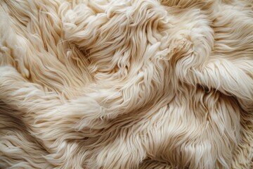 Poster - Close up shot of a pile of white wool. Perfect for textile and craft projects