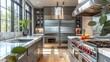Modern Sleek Kitchen Design, High-End Appliances, and Elegance.