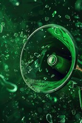 Poster - A magnifying glass filled with bubbles, suitable for science and research concepts