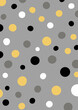 Scandi style hand painted polka dot pattern design 