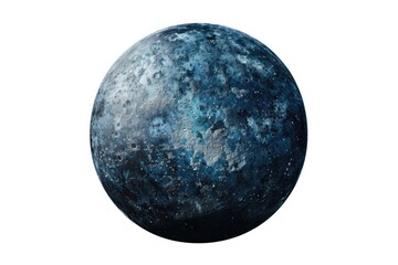Aufkleber - A close up of a blue moon on a white background. Perfect for astronomy enthusiasts
