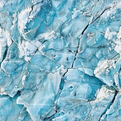 Canvas Print - Close up view of a glacier covered in snow. Ideal for environmental and climate change concepts