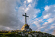 Peak cross on Mount Bolettone in Lombardy