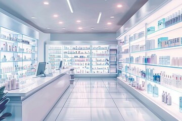 Poster - A diverse selection of skin care products for different needs. Ideal for beauty and health related designs