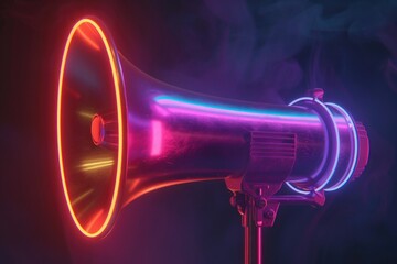Aufkleber - Close up of a speaker on a stand, suitable for presentations