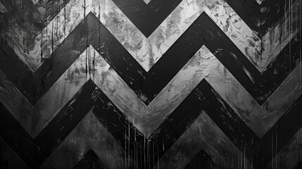 Poster - A striking black and white chevron pattern suitable for various design projects