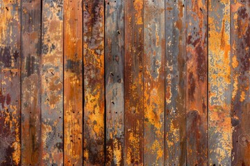 Poster - Detailed close up of rusted metal surface. Ideal for industrial backgrounds