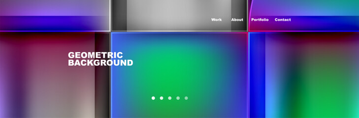 Aufkleber - A colorful geometric background featuring a variety of squares in electric blue and magenta. Perfect for technology, gadget, or office application software designs