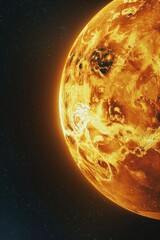 Poster - Close-up of the sun with a star in the background. Suitable for astronomy concepts