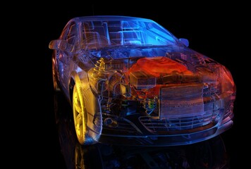 Poster - Transparent model cars.