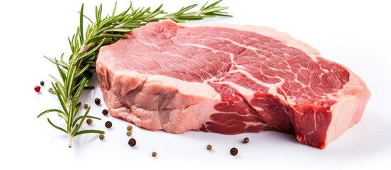 Poster - Meat with Rosemary Sprig Close Up