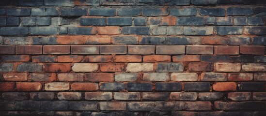 Poster - An aged, weathered brick wall and a vintage, distressed brick wall