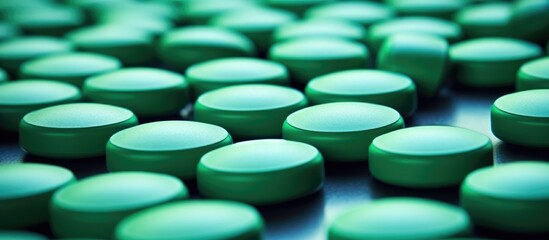 Aufkleber - Close up of green pills on table