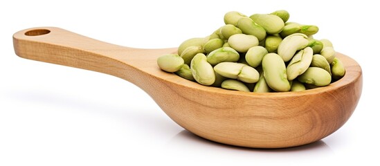 Aufkleber - Wooden spoon holding string beans