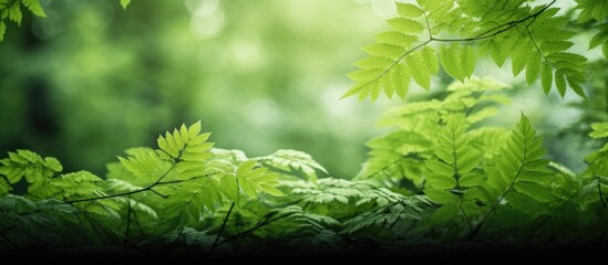 Poster - Close-up of lush forest foliage