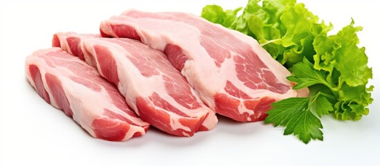 Poster - Raw meat on white surface