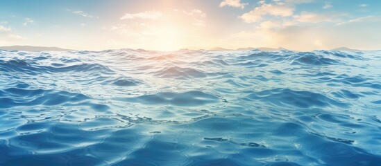 Poster - Sunset over vast ocean