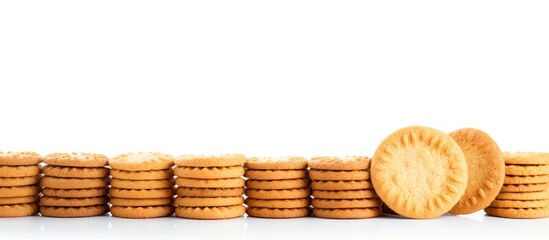 Sticker - Stacked cookies on white backdrop