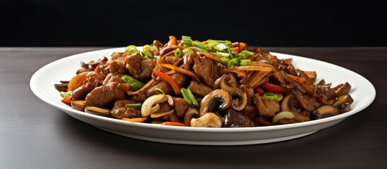 Canvas Print - Plated meal showcasing meat and veggies