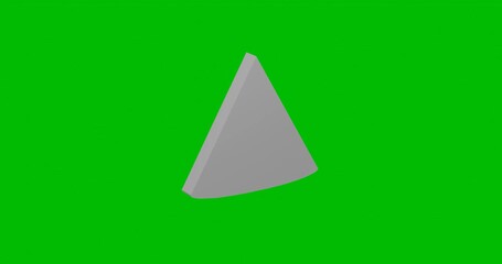 Poster - animation of rotation of a white cone symbol with shadow. simple and complex rotation. seamless loop
