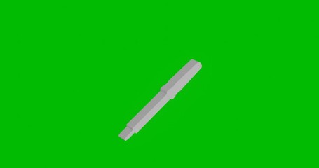 Poster - Animation of rotation of a white soldering iron symbol with shadow. Simple and complex rotation. Seamless looped 4k animation on green chroma key background