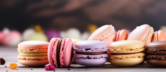 Sticker - Different colored macarons in close-up