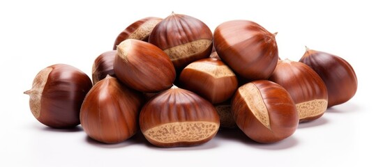 Poster - Chestnut pile with central nut
