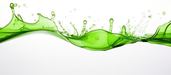 Green liquid swirling with splashes