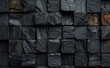 Fondo viejo y sucio de cemento oscuro o textura de pared de piedra.
Cubos de piedra oscura de fondo. Vista frontal. Espacio de copia libre.